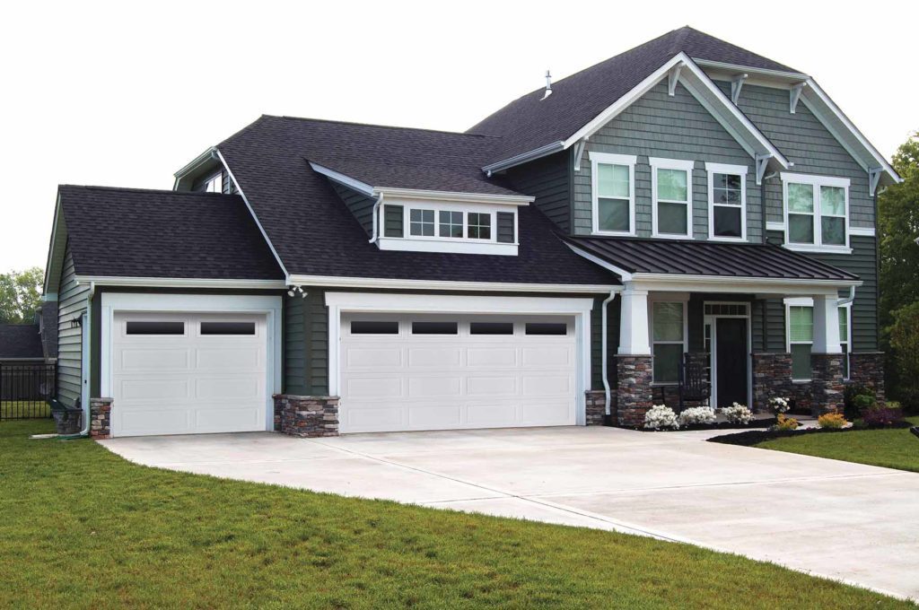 House with white garage