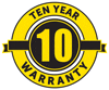 Ten Year Warranty Sticker